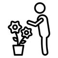 Basic RGB Gardener, greenkeeper Isolated Vector icon which can easily modify or edit Royalty Free Stock Photo
