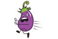 Vector Cartoon Illustration Of Eggplant