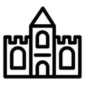 Basic RGB  Building, castle Vector Icon which can easily modify or edit Royalty Free Stock Photo