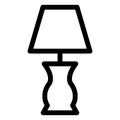 Basic RGB  Bedside, bulb Vector Icon which can easily modify or edit Royalty Free Stock Photo