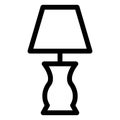 Basic RGB Bedside, bulb Vector Icon which can easily modify or edit