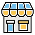 Basic RGB Building, cafe Vector Icon which can easily modify or edit