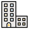 Basic RGB Building, hostel Vector Icon which can easily modify or edit