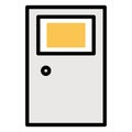 Basic RGB Door, exit,Vector Icon which can easily modify or edit