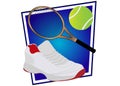 Basic Equipment for tennis Game.