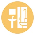 Basic RG Bath, bathroom Vector Icon which can easily modify or editB