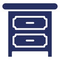 Basic RGB Bedside, cabinet Vector Icon which can easily modify or edit