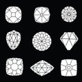 Vector set of diamond design elements Royalty Free Stock Photo