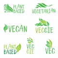 Logotypes for vegan