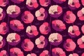 Art floral vector seamless pattern. Red, pink, maroon, burgundy, beige poppies. Royalty Free Stock Photo