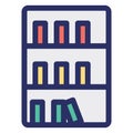 Basic RGB Bookcase, books Vector Icon which can easily modify or edit