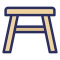 Basic RGB  Bench, chair Vector Icon which can easily modify or edit Royalty Free Stock Photo