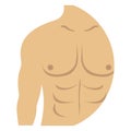Basic RGB muscle, shoulder Vector Illustration icon which can easily modify