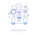 CV Resume - vector line design style