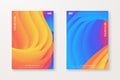 Creative Poster - Colorful fluid shape background. Set of brochure style with abstract liquid shapes background Royalty Free Stock Photo