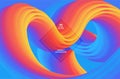 Creative fluid background - Trendy dynamic 3d gradient shapes vector