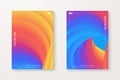Creative Poster - Colorful fluid shape background. Set of brochure style with abstract liquid shapes background Royalty Free Stock Photo