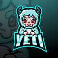 Little yeti esport mascot logo design