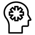 Brain activity, brain health, Line vector icon which can easily modify or edit