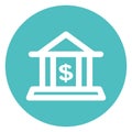 Bank, finance bold line vector icon which can easily modify or edit
