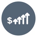 Growth, income bold line vector icon which can easily modify or edit Royalty Free Stock Photo