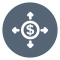 Budget, finance bold line vector icon which can easily modify or edit