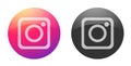 New Instagram camera logo icon vector with modern gradient design illustrations on white background Royalty Free Stock Photo