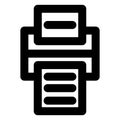 Correspondent, deskjet bold outline vector icon you can easily modify Royalty Free Stock Photo