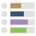 Menu Bars Color Vector Icon which can easily modify or edit Royalty Free Stock Photo