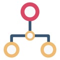 Sitemap Color Vector Icon which can easily modify or edit Royalty Free Stock Photo
