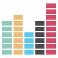 Sound Bars Color Vector Icon which can easily modify or edit