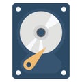 Hard Disk Color Vector Icon which can easily modify or edit Royalty Free Stock Photo