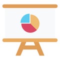 Graph Presentation Color Vector Icon which can easily modify or edit Royalty Free Stock Photo