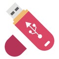Usb Color Vector Icon which can easily modify or edit Royalty Free Stock Photo