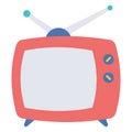 Electronics, retro tv Color Vector Icon which can easily modify or edit