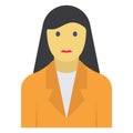 Female manager, hotel manager Color Vector Icon which can easily modify or edit Royalty Free Stock Photo