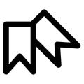 Bookmark, bookmark service Bold Outline Vector icon which can easily modified or edited Royalty Free Stock Photo