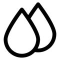 Blood, drop Bold Outline Vector icon which can easily modified or edited