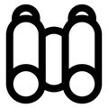 Binocular, field glass Bold Outline Vector icon which can easily modified or edited