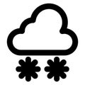 Cloud password, cloud security Bold Outline Vector icon which can easily modified or edited Royalty Free Stock Photo