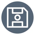Diskette, floppy Bold Outline Vector icon which can easily modified or edited