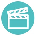 Clapboard, clapper Bold Outline Vector icon which can easily modified or edited