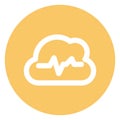 Cloud computing, cloud storage Bold Outline Vector icon which can easily modified or edited Royalty Free Stock Photo