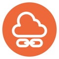 Cloud computing, cloud data Bold Outline Vector icon which can easily modified or edited Royalty Free Stock Photo