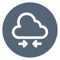 Cloud computing, cloud link, Bold Outline Vector icon which can easily modified or edited Royalty Free Stock Photo