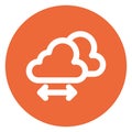 Cloud computing, cloud resize Bold Outline Vector icon which can easily modified or edited Royalty Free Stock Photo