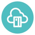 Cloud computing, digital storage Bold Outline Vector icon which can easily modified or edited Royalty Free Stock Photo