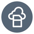 Cloud computing, digital storage Bold Outline Vector icon which can easily modified or edited Royalty Free Stock Photo