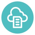 Cloud computing, digital storage Bold Outline Vector icon which can easily modified or edited Royalty Free Stock Photo