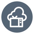 Cloud computing, cloud tv Bold Outline Vector icon which can easily modified or edited Royalty Free Stock Photo